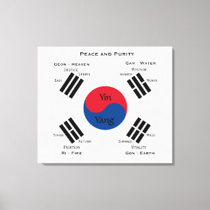 Flag of South Korea Canvas Print