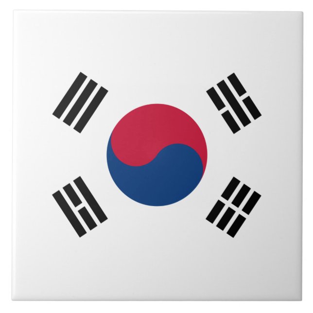 Flag of South Korea  Ceramic  Tile (Front)