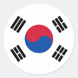 Flag of South Korea Classic Round Sticker