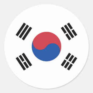Flag of South Korea Classic Round Sticker