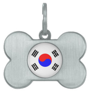 Flag of South Korea Pet Name Tag