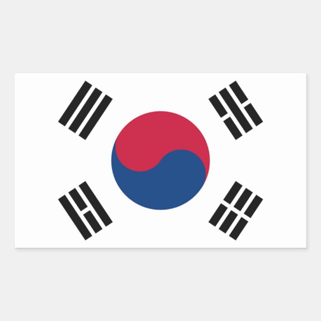 Flag of South Korea Rectangular Sticker (Front)