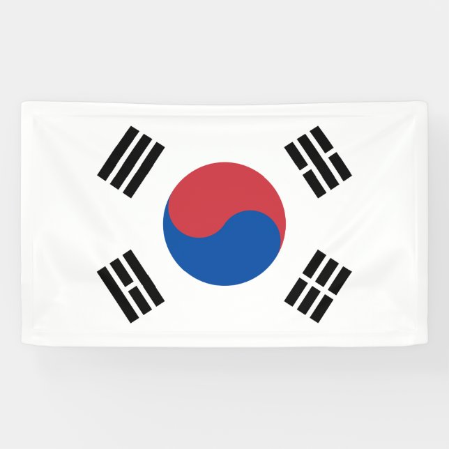 Flag of South Korea (ROK) Banner (Horizontal)