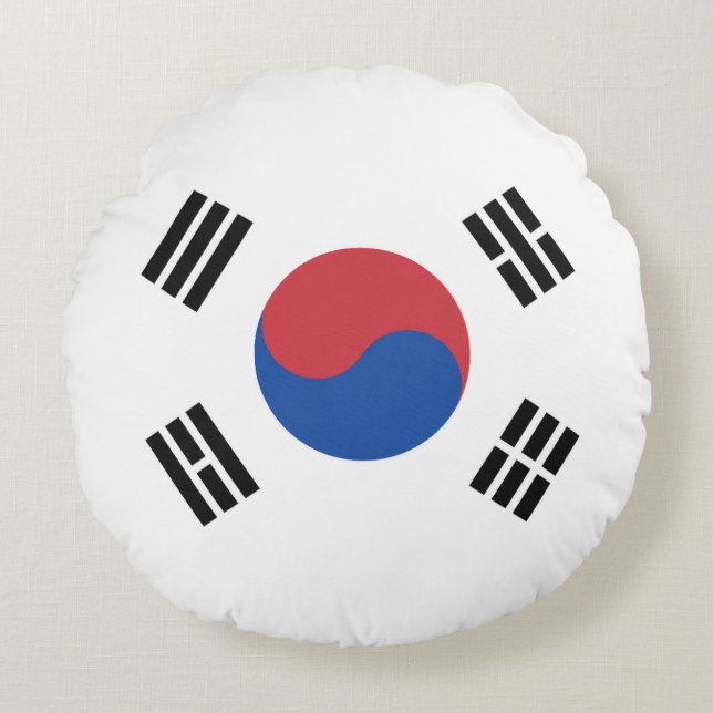 Flag of South Korea Round Cushion (Front)