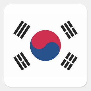 Flag of South Korea Square Sticker