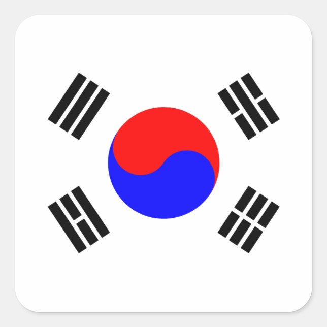 Flag of South Korea Square Sticker (Front)