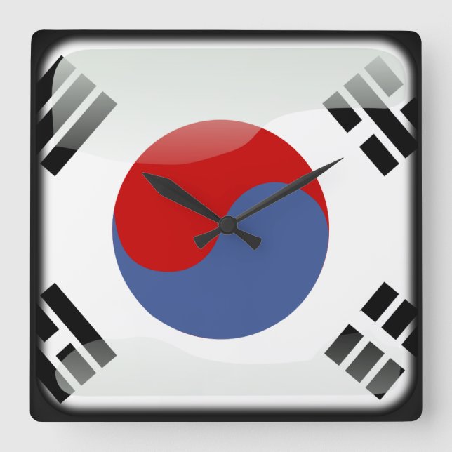 Flag of South Korea Square Wall Clock (Front)