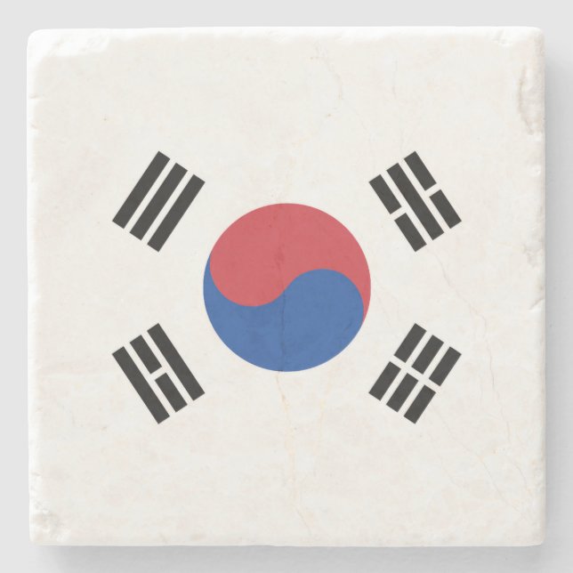 Flag of South Korea Stone Coaster (Front)