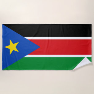 Flag of South Sudan (Africa) Beach Towel