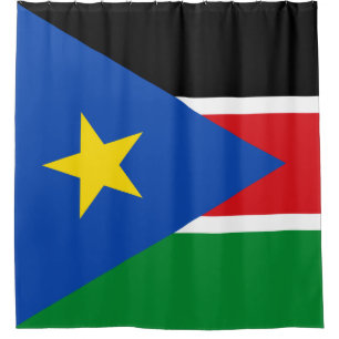 Flag of South Sudan (Africa) Shower Curtain