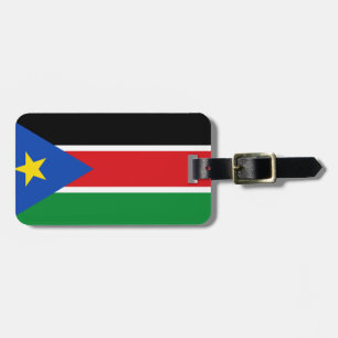 Flag of South Sudan Luggage Tag w/ leather strap
