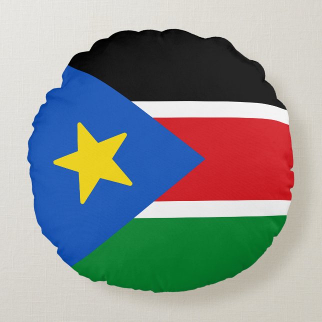 Flag of South Sudan Round Cushion (Front)