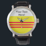 Flag of South Vietnam Watch<br><div class="desc">Thanks for stopping by!  I hope you like the way this flag looks!  Feel free to customise this to meet your needs.  Have a wonderful day!</div>