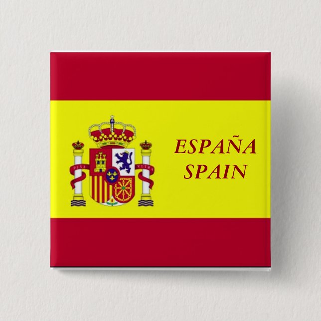 Flag of Spain 15 Cm Square Badge (Front)
