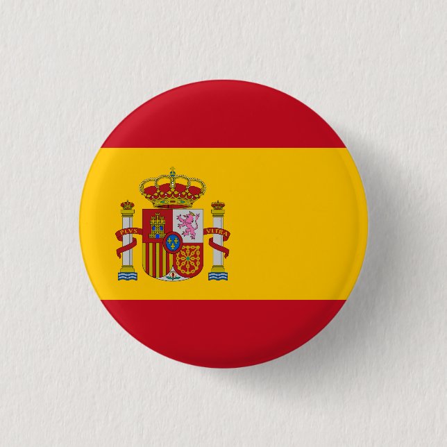 Flag of Spain 3 Cm Round Badge (Front)