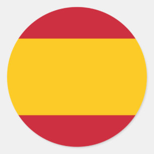 Flag of Spain, Bandera de España, Bandera Españo Classic Round Sticker