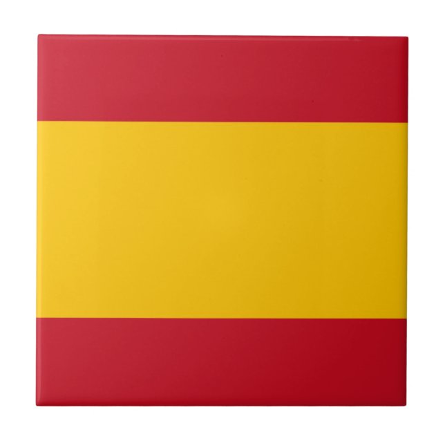 Flag of Spain, Bandera de España, Bandera Española Tile (Front)