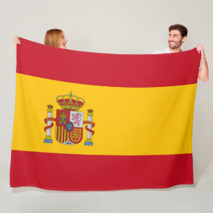 Flag of Spain - Bandera de Espana large Fleece Blanket