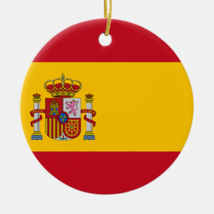 Flag of Spain - Bandera de España - Spanish Flag Ceramic Tree Decoration