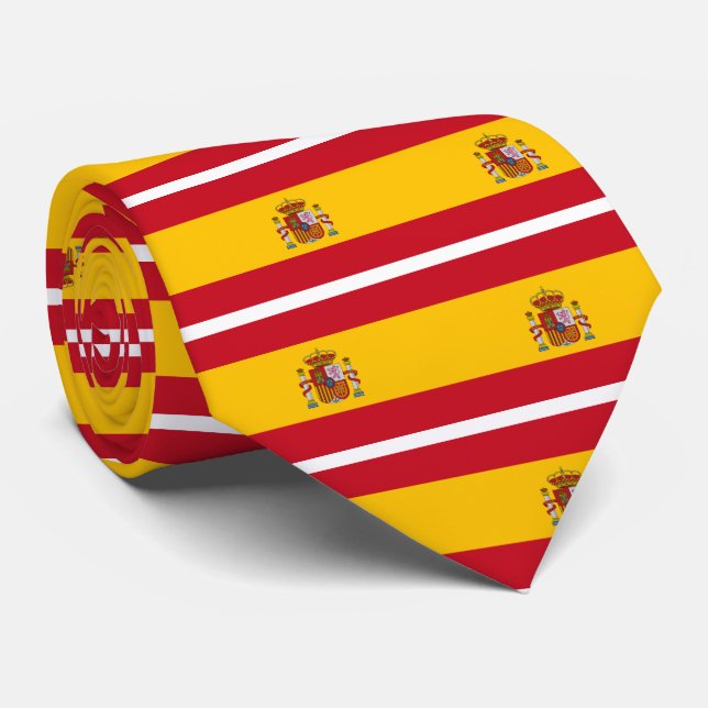 Flag of Spain - Bandera de España - Spanish Flag Tie (Rolled)