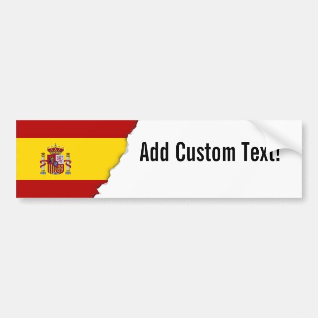 Flag of Spain Bumper Sticker (Front)