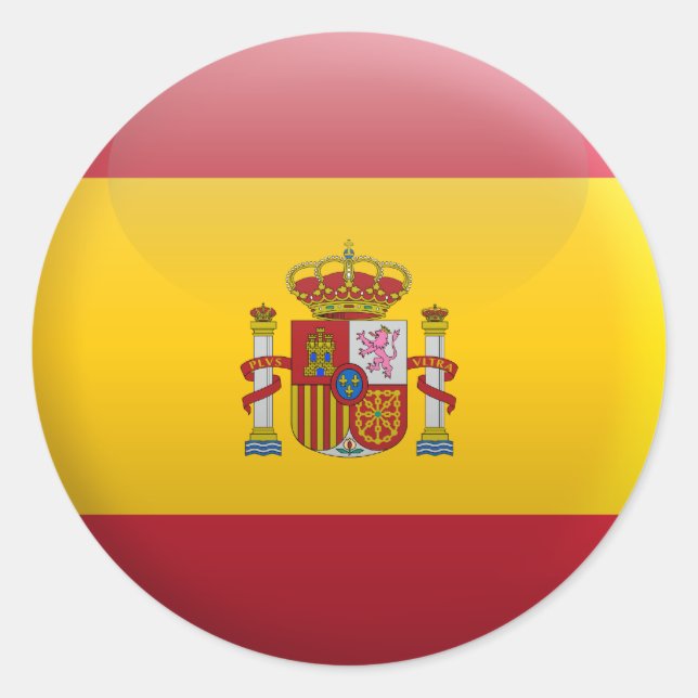 Flag of Spain Classic Round Sticker (Front)
