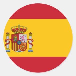 Flag of Spain Classic Round Sticker