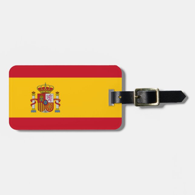 Flag of Spain Easy ID Personal Luggage Tag (Front Horizontal)