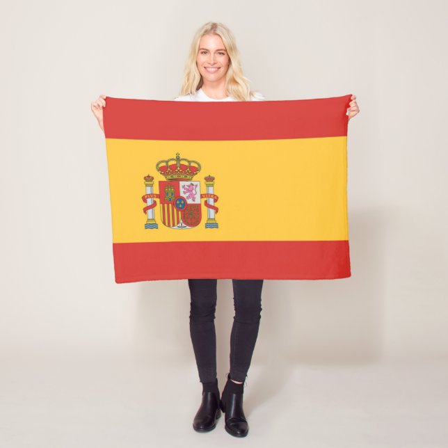 Flag of Spain Fleece Blanket (In Situ)