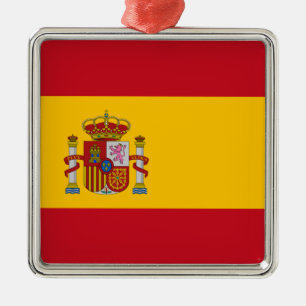 Flag of Spain Metal Tree Decoration