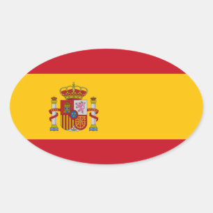 Flag of Spain Oval Sticker