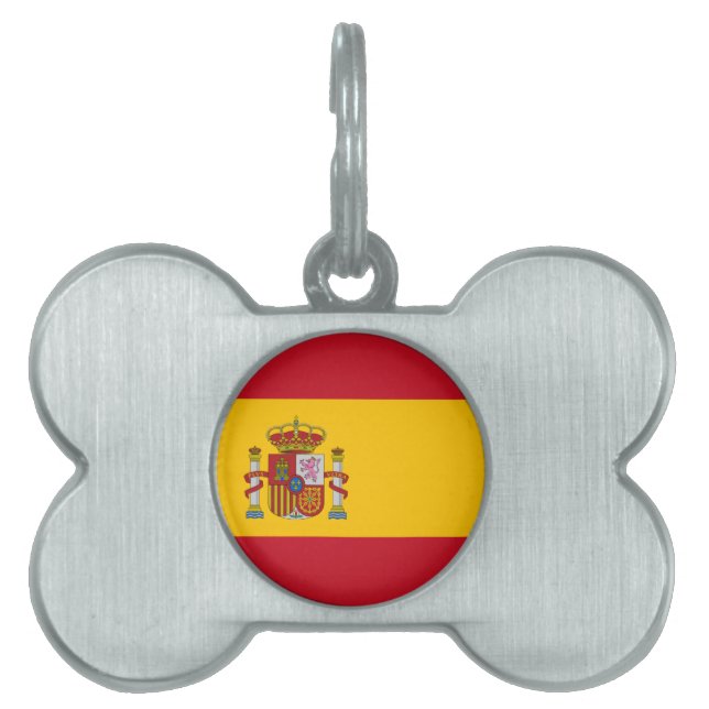 Flag of Spain Pet Name Tag (Front)