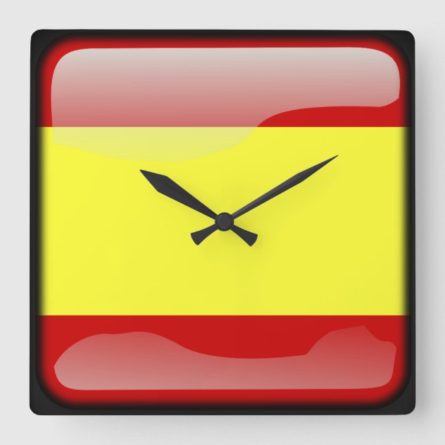 Flag of Spain Square Wall Clock (Front)