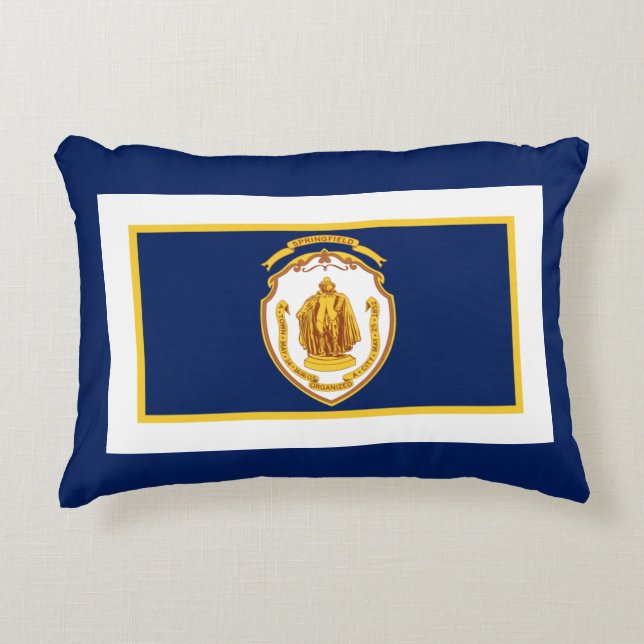 Flag of Springfield, Massachusetts Decorative Cushion (Front)