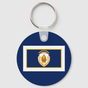 Flag of Springfield, Massachusetts Key Ring