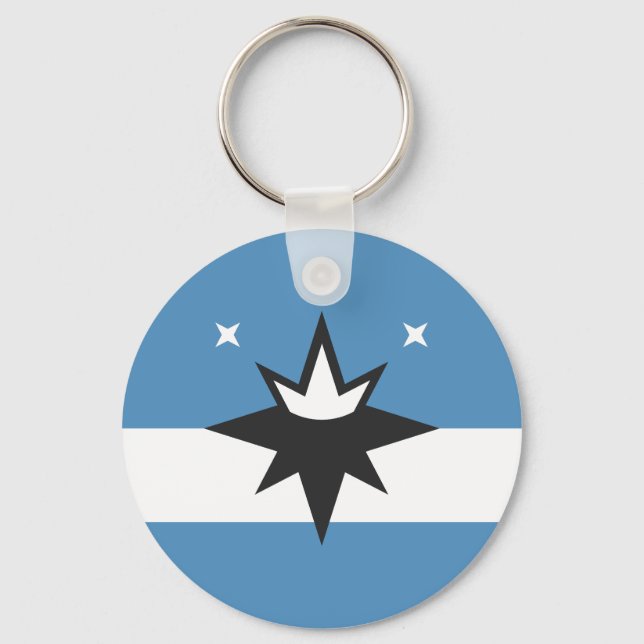 Flag of Springfield, Missouri Key Ring (Front)