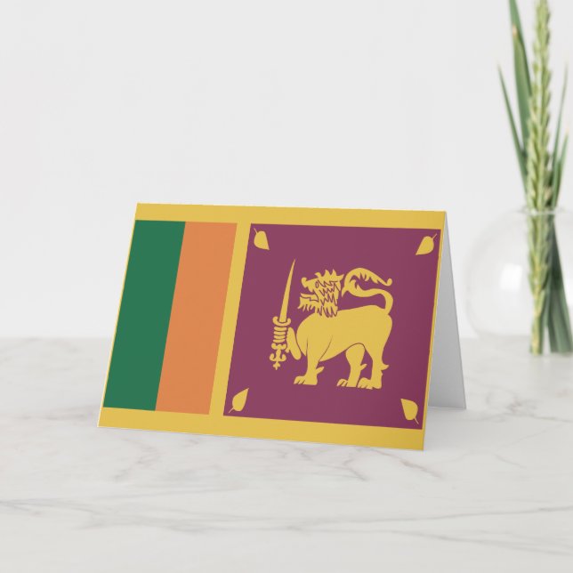 Flag of Sri Lanka Card (Front)