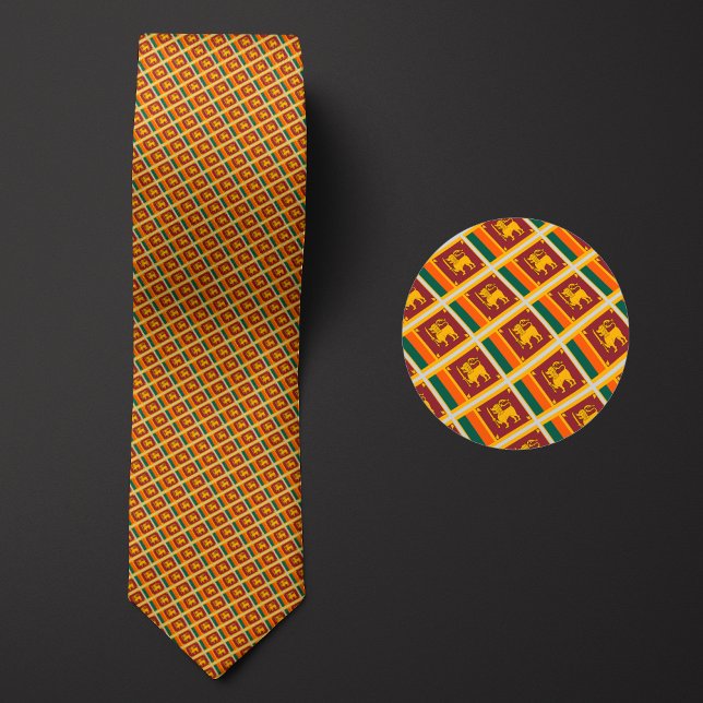Flag of Sri Lanka Pattern Tie (Creator Uploaded)