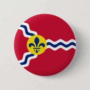Flag of St. Louis, Missouri 6 Cm Round Badge