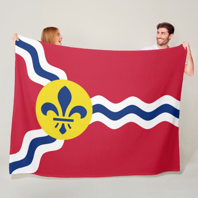 Flag of St Louis (Missouri) Fleece Blanket (In Situ)