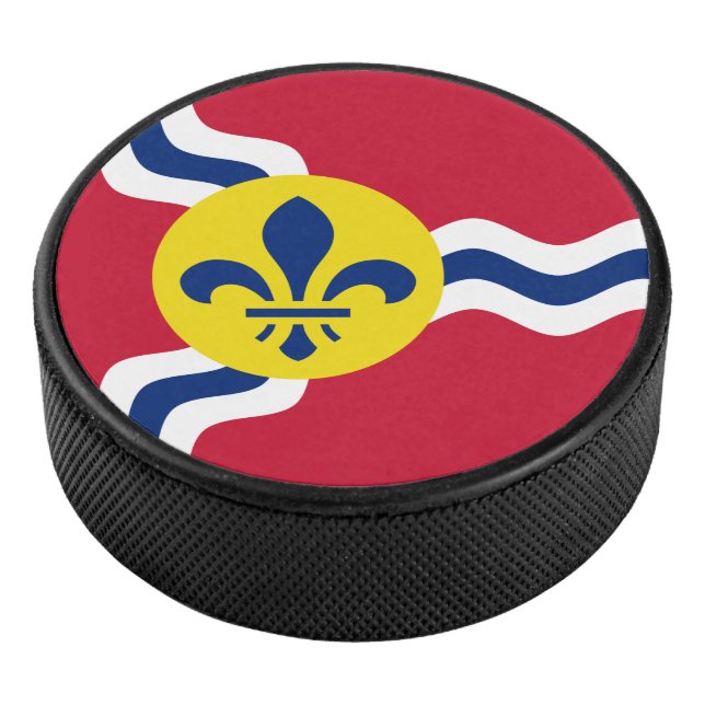 Flag of St. Louis, Missouri Hockey Puck (3/4)