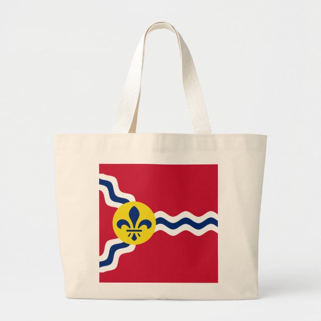 Flag of St. Louis, Missouri Large Tote Bag (Front)