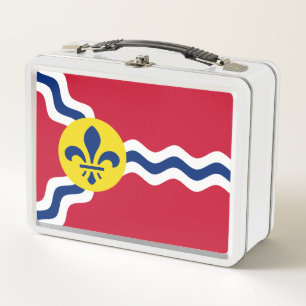 Flag of St. Louis, Missouri Metal Lunch Box