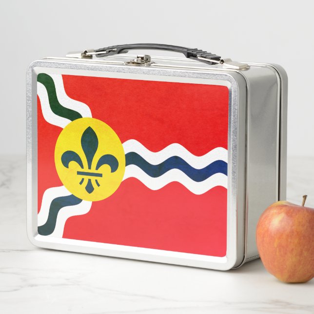 Flag of St. Louis, Missouri Metal Lunch Box (In Situ)