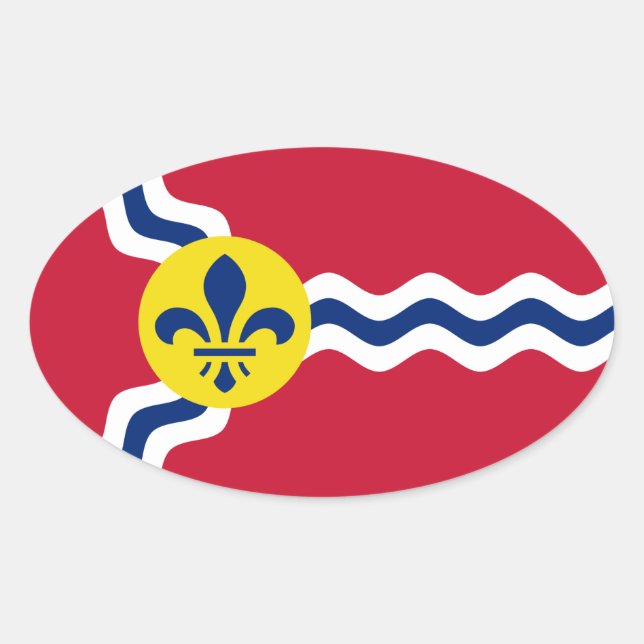 Flag of St. Louis, Missouri Oval Sticker (Front)