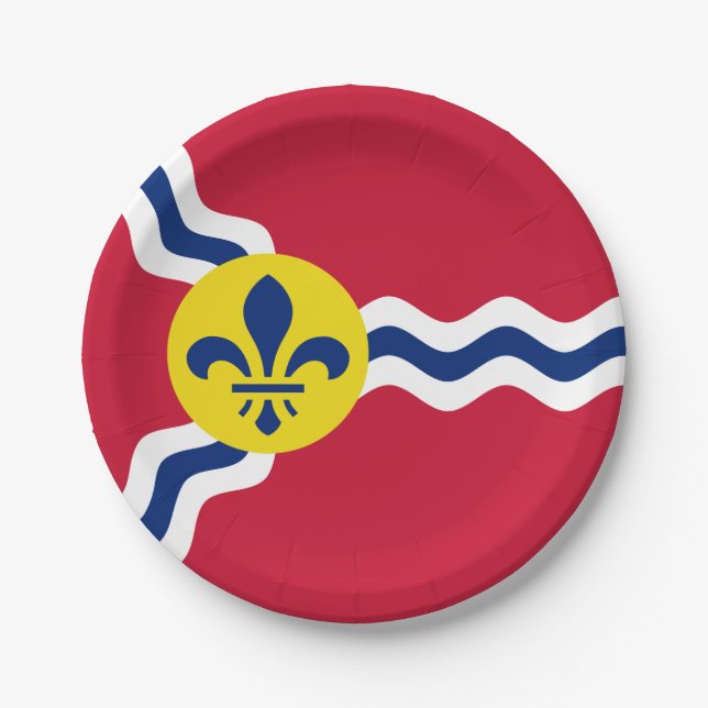 Flag of St. Louis, Missouri Paper Plates (Front)