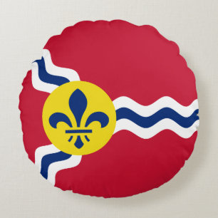 Flag of St. Louis, Missouri Round Pillow
