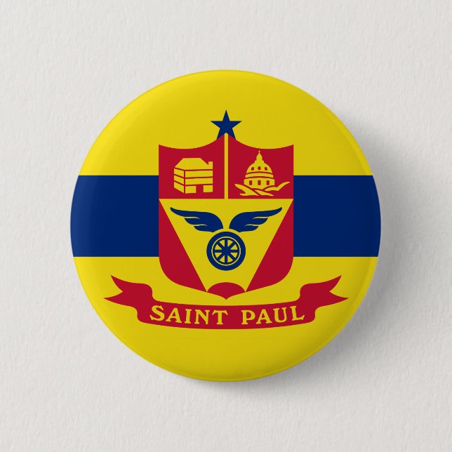 Flag of St Paul, Minnesota Button (Front)