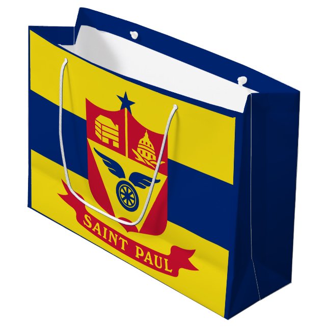 Flag of St Paul, Minnesota Large Gift Bag (Front Angled)