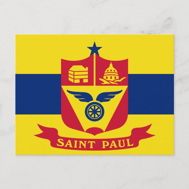Flag of St Paul, Minnesota Postcard (Front)